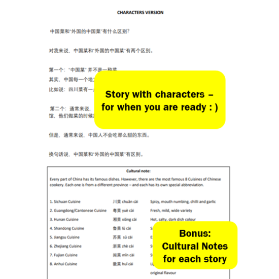Learn Chinese Through Stories - Upper Beginner: Stories 6 to 10 (with free native speaker audio) (Simplified Characters version) [DIGITAL DOWNLOAD] - Image 9